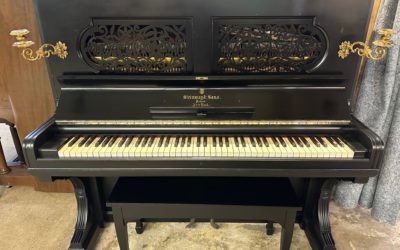 Black Antique Steinway Upright Piano