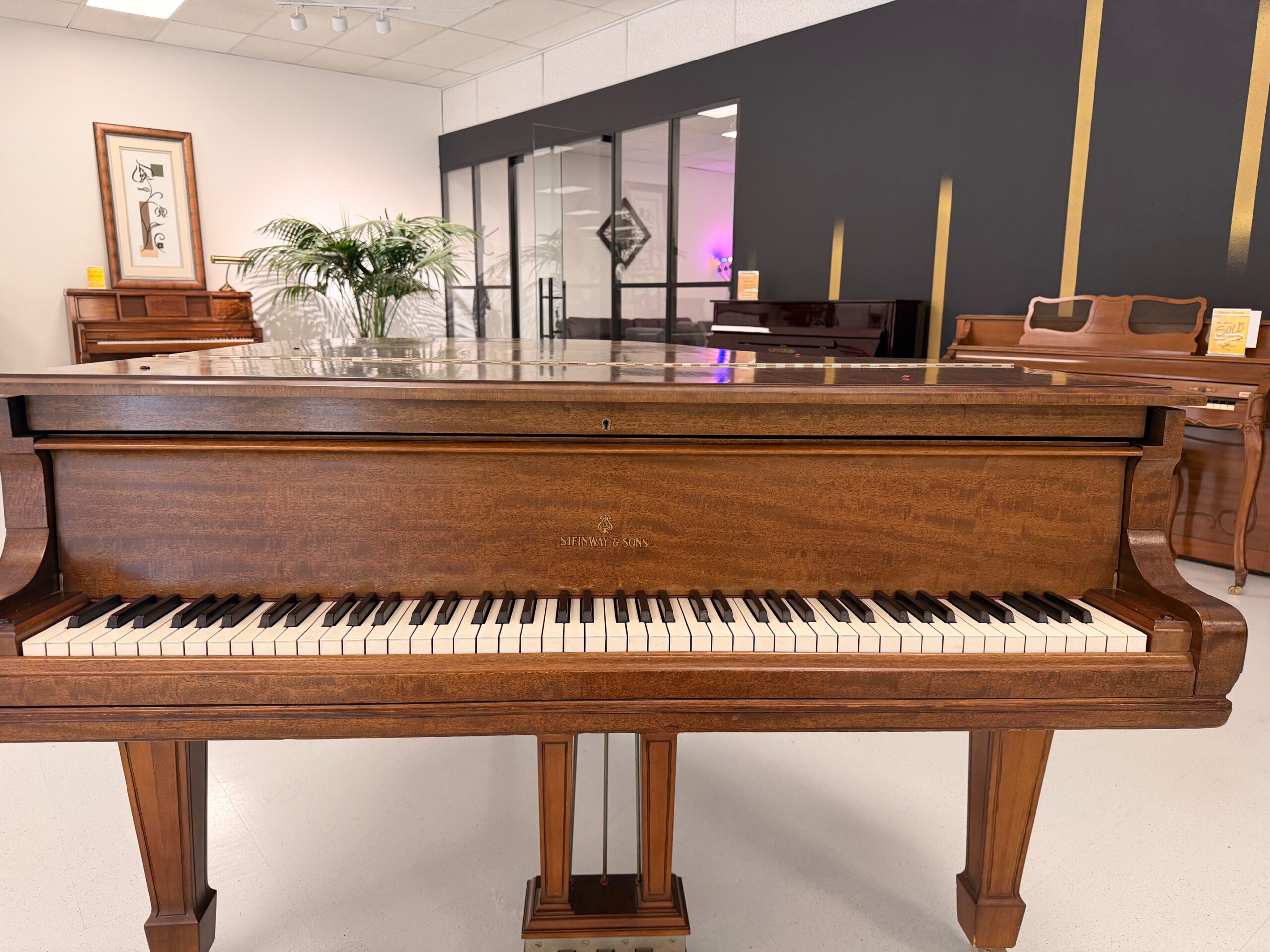 Steinway grand piano with the lid closed